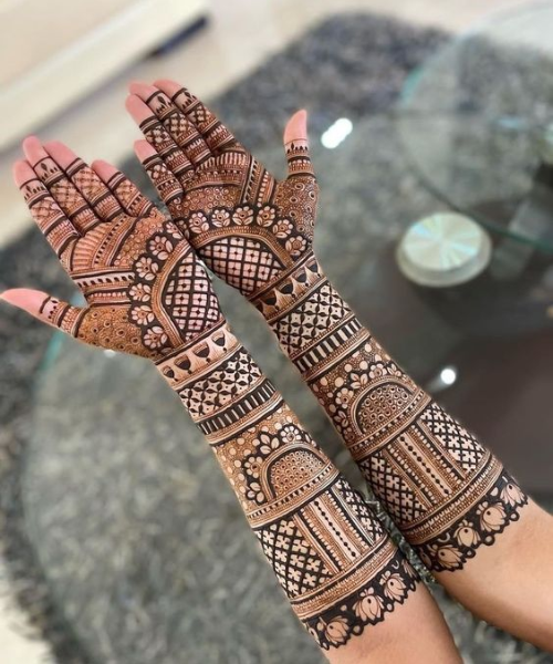 Indian Style Full Hand Mehndi Design