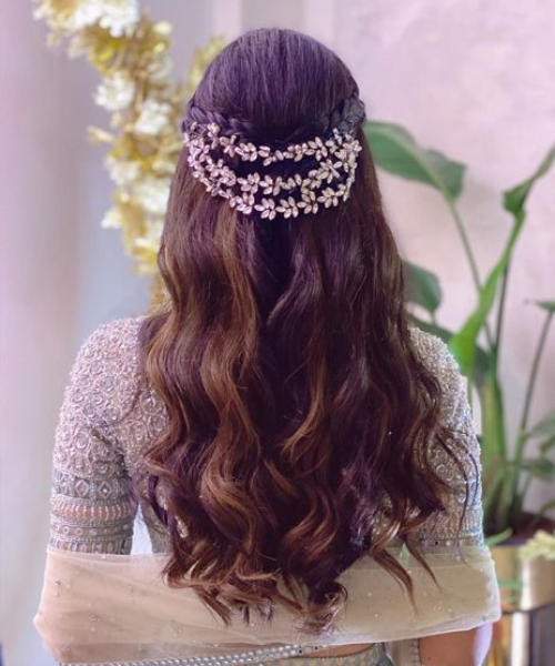 Hair Vine Jewellery on hair open hair