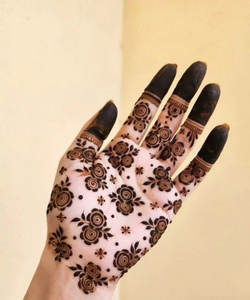 Mehndi with Rose pattern