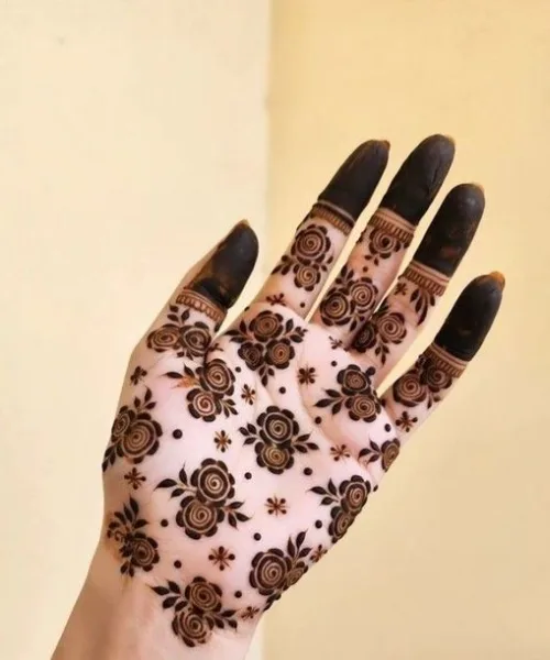 Mehndi with Rose pattern