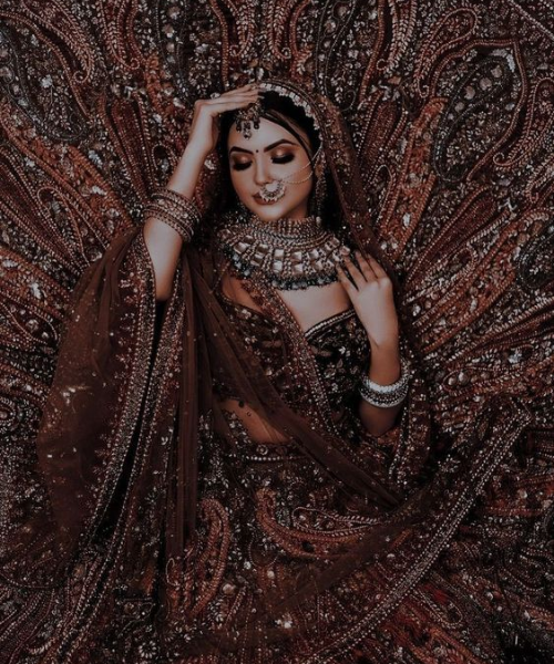 Using lehnga as background