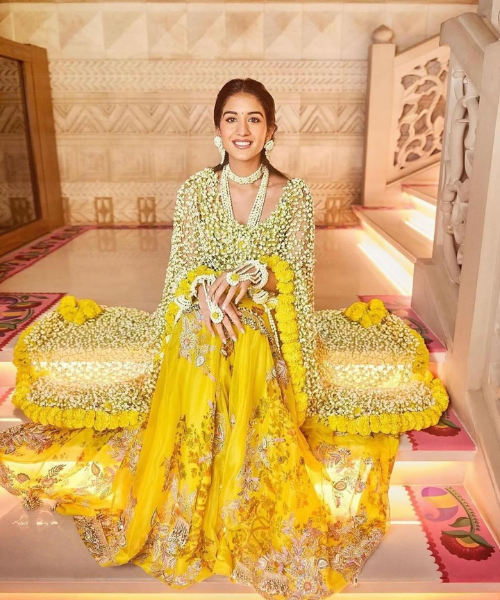 Radhika Merchant's Haldi Outfit