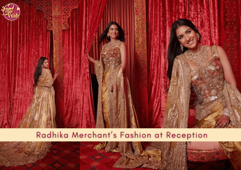 Radhika Merchant Fashion at Reception | Indo-Western Twist