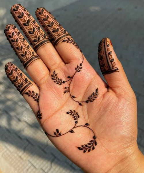 Minimal Mehndi Inspired from Nature