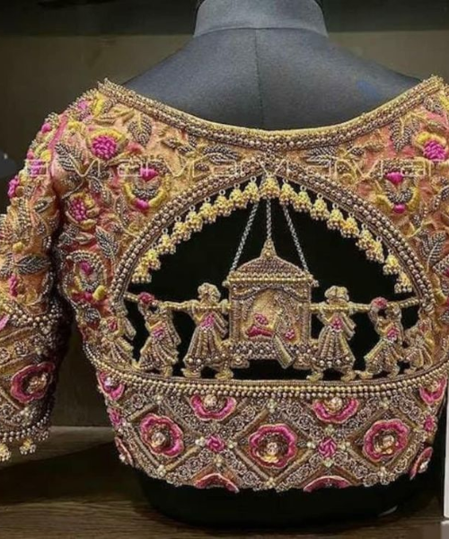 Blouse Back with Wedding Doli