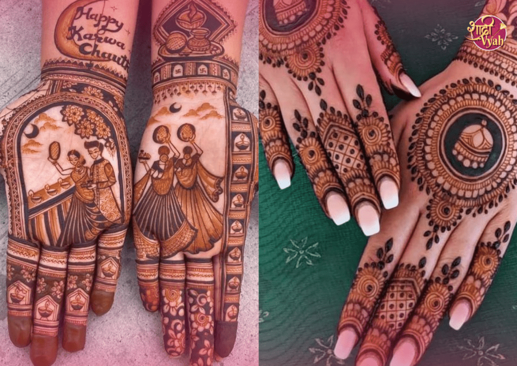 +20 Must Try KarwaChauth Special Mehndi Design​ 2024