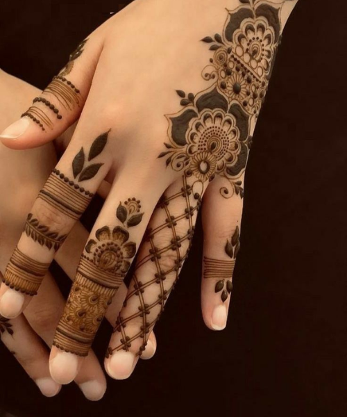 Mesh Ring Finger Mehndi