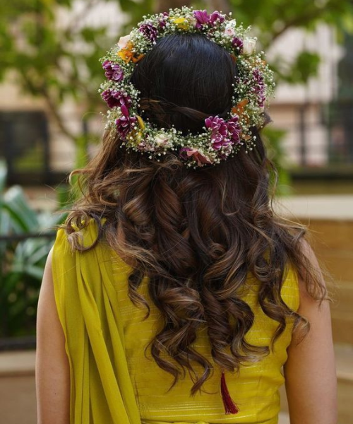 Elegant Floral Bridal Hair Wreath