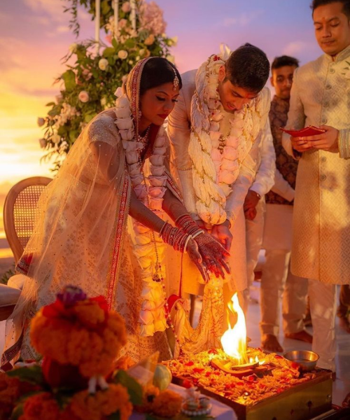 Photo clicked while wedding rituals