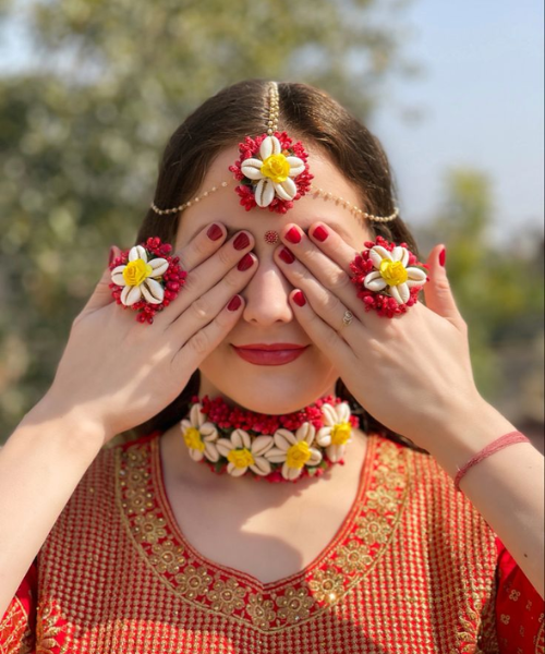 Vibrant Floral Bridal Jewelry Set