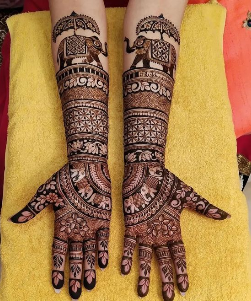 Grand Bridal Mehndi with Royal Elephants