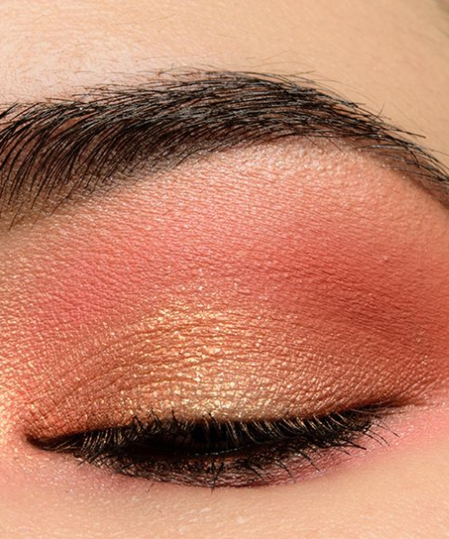 Peachy Blended Eye Makeup