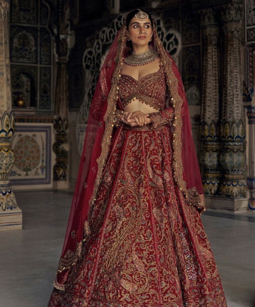 The Return of the Classic Red Lehenga