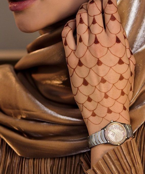 Elegant Fish Scale Pattern with Bold Tips