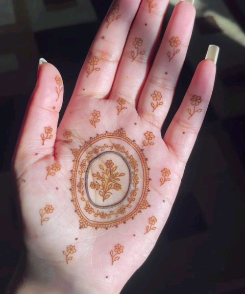 Elegant Floral Frame Design with Delicate Details