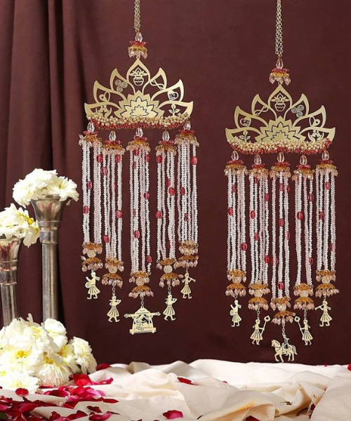 Lotus Motif Kalire with Pearl Strings & Charms