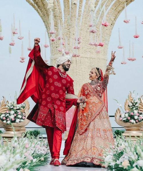Royal Red Embroidered Kurta with Dupatta