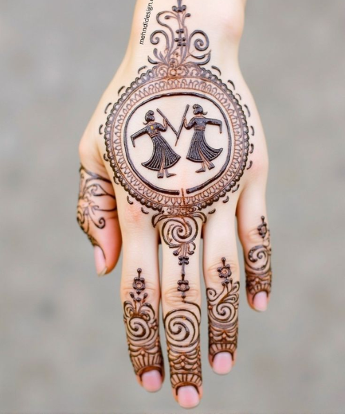 Garba Vibes Mehndi with Classy Touch
