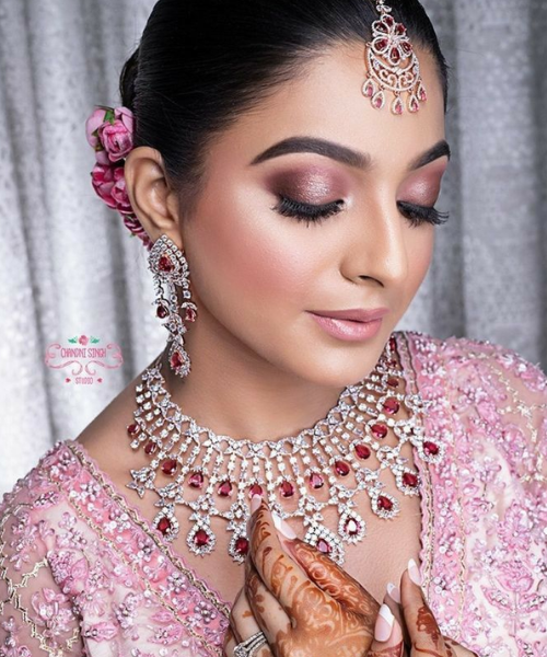 Pinky and Glowy Makeup - Summer Wedding Makeup Look 