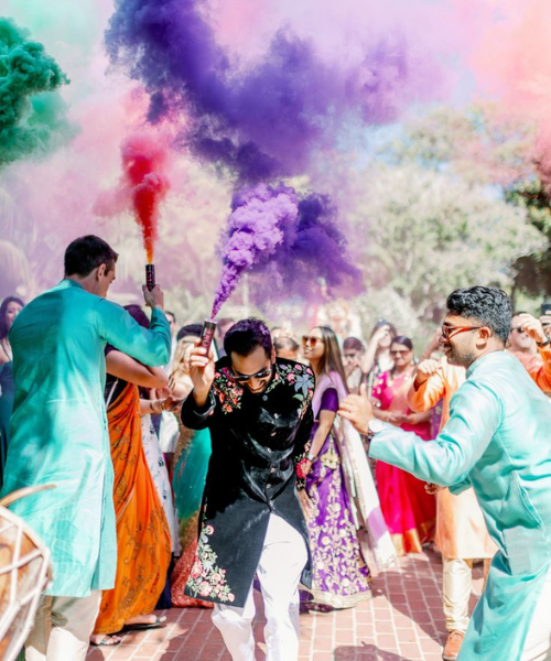 holi color wedding