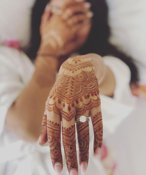 Bridal Mehndi with Ring Focus Pose