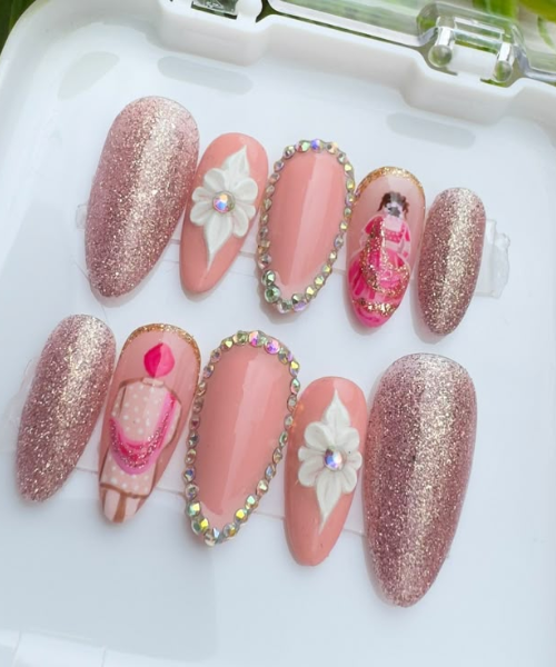 Bride-Themed Art with Peach Glam