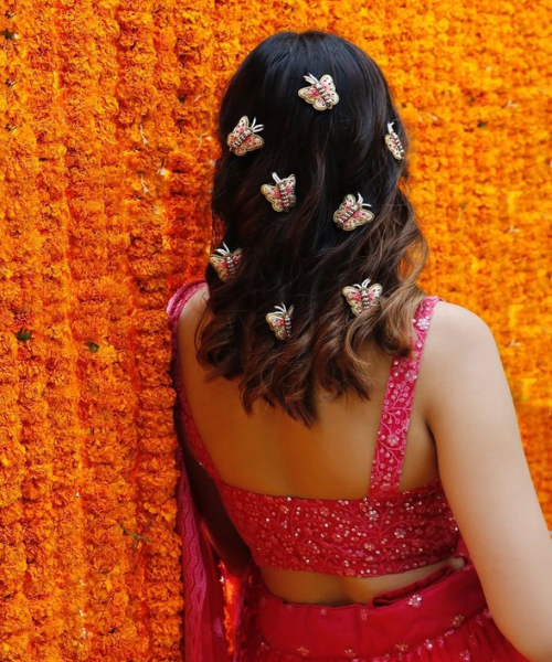 Butterfly Clips on Soft Wavy Hair