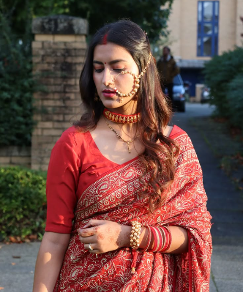 Classic Pahadi Nath with Pearl Line