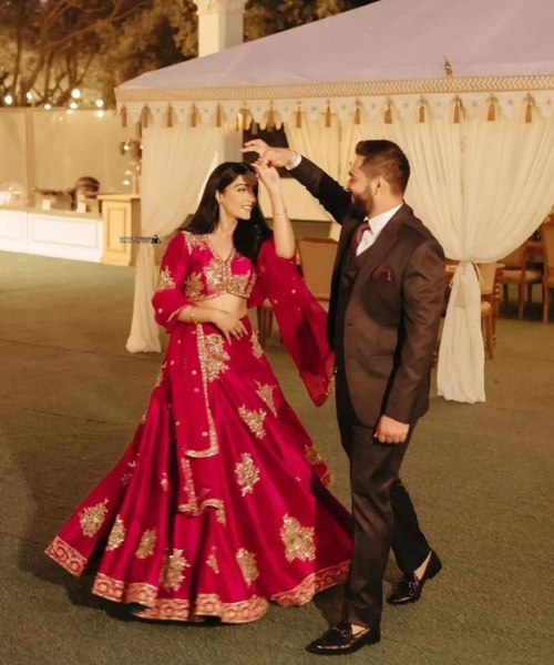 Elegant Twirl Pose in Traditional Wear