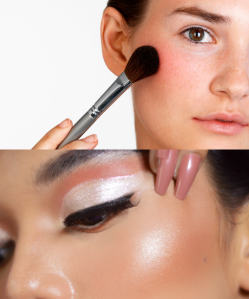 Go for Powder or Gel-Based Blush and Highlighters