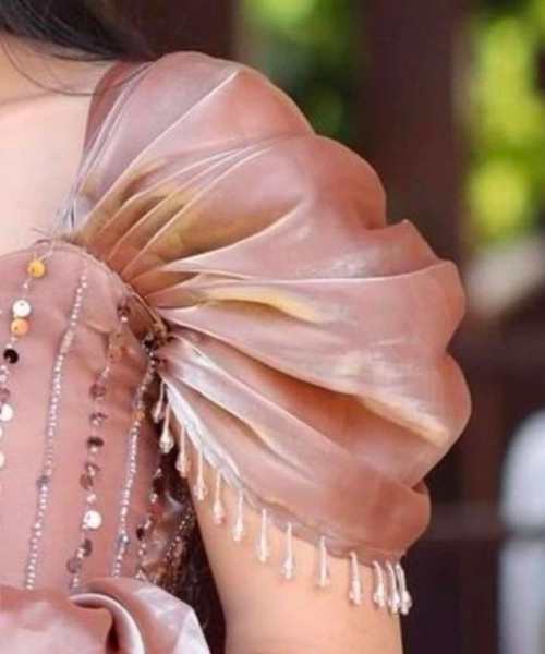 Layered Organza Puff Sleeves Magic