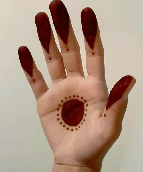 Minimal Dot Circle Mehndi Pattern
