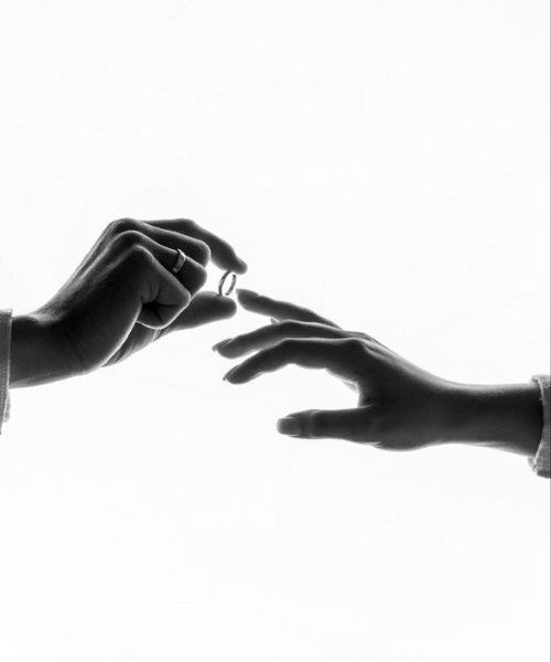 Minimalist Ring Exchange Silhouette