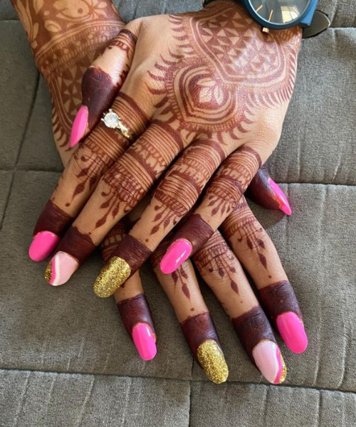 Pink & Gold Pop Bridal Nail Magic