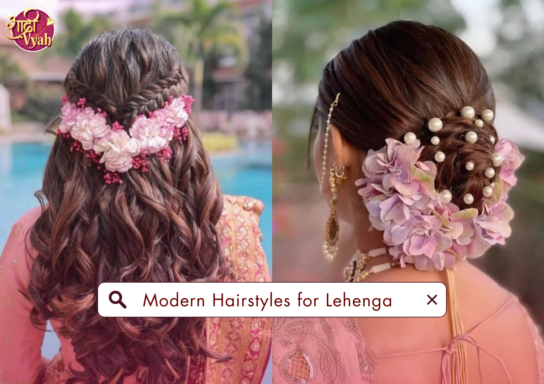Modern Hairstyle for Lehengas