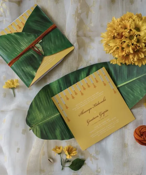 Banana Leaf Wrap Wali Shaadi Card