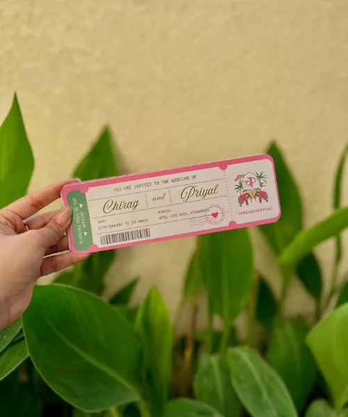 Boarding Pass Wedding Card