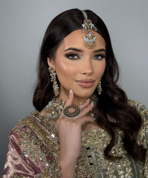 Bridal Glam With a Glossy Twist