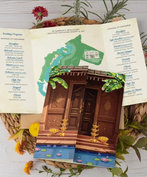 Temple Door Theme Invite