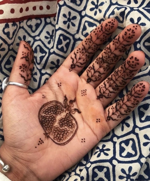 Pomegranate Art with Vine Trails