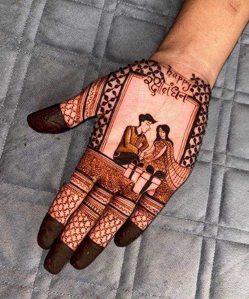 Sibling Love Etched in Mehndi Art